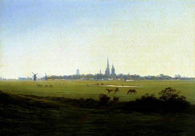 Caspar David Friedrich Meadows near Greifswald China oil painting art